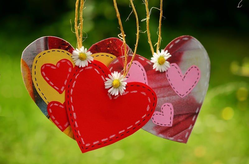 Upcycled Heart Decoration